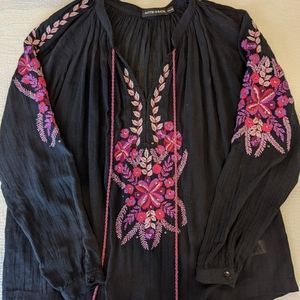 Antik Batik xs black cotton pleasant top